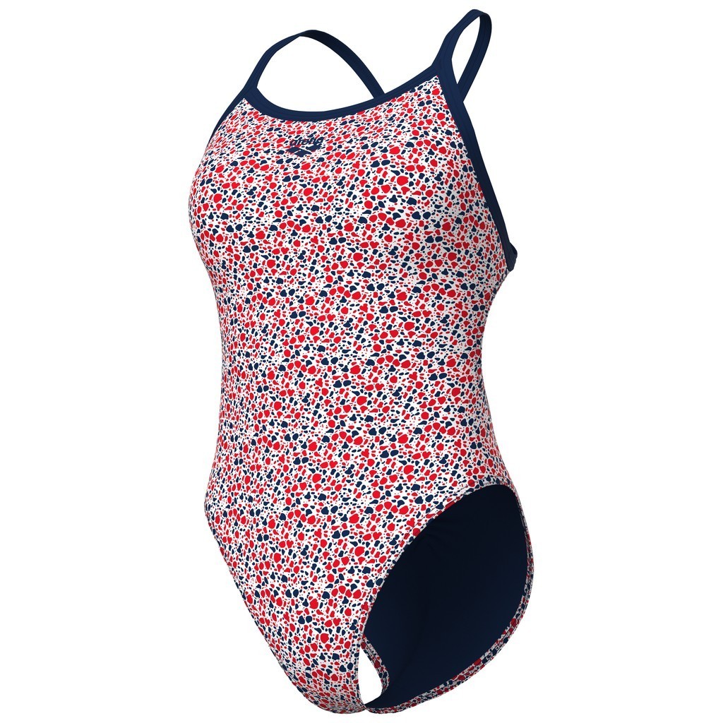 Arena Womens Pebbles Swimsuit Xcriss Cross - multi white-navy