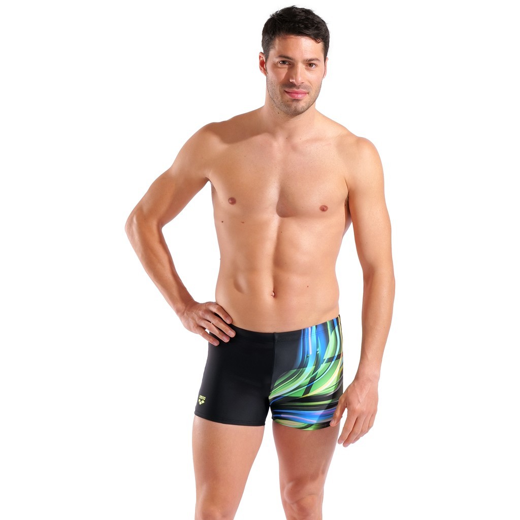 Arena Mens Bloom Swim Short - multi black-black
