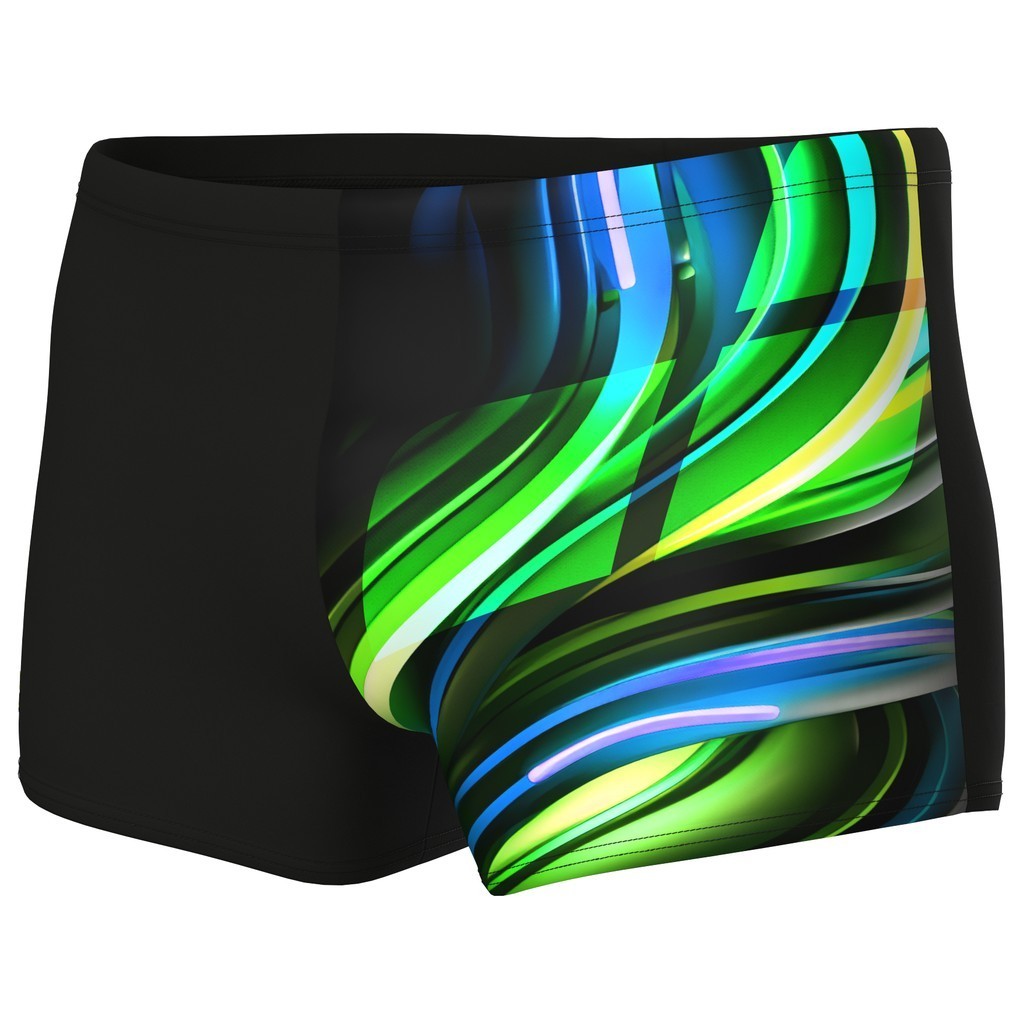 Arena Mens Bloom Swim Short - multi black-black