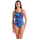 Arena Womens Glow Swimsuit U Back - navy-turquoise