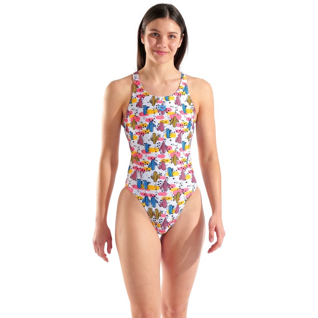 Arena Womens Arena Desert Swimsuit Swim Tech Back - multi white