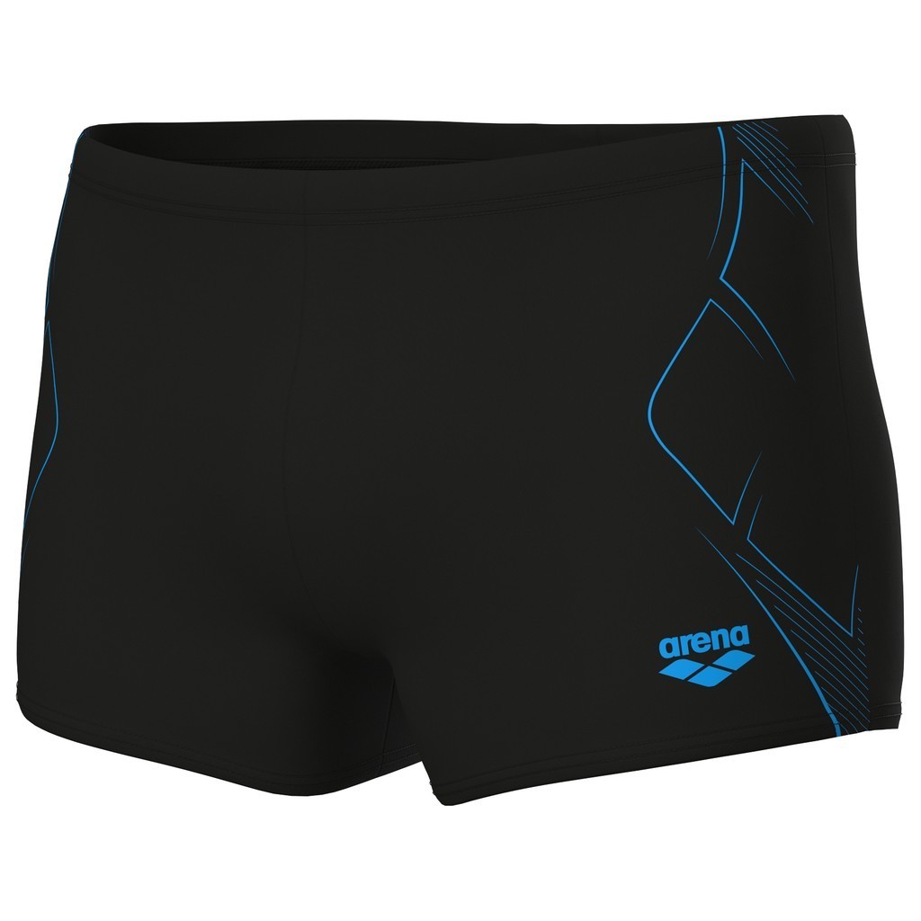 Arena Mens Graphic Swim Short - black-turquoise
