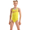 Arena Girls Logo Swimsuit Swim Pro Back - yellow star-water