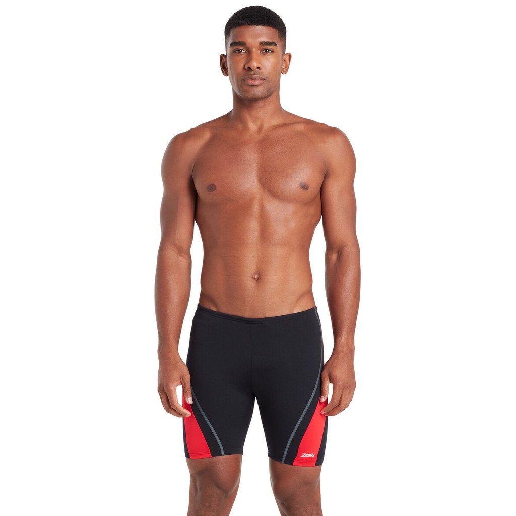 Zoggs Mens Eaton Mid Jammer E+ - black/red
