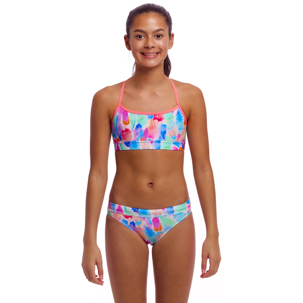 Funkita Girls Swim Two Piece - Tickle Pink