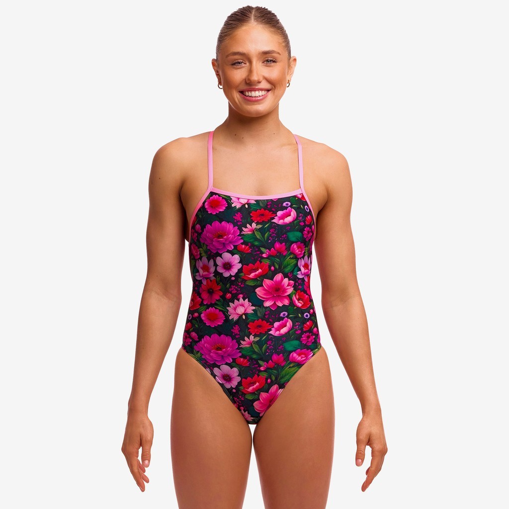 Funkita Ladies Strapped Secure One Piece - Garden Glow