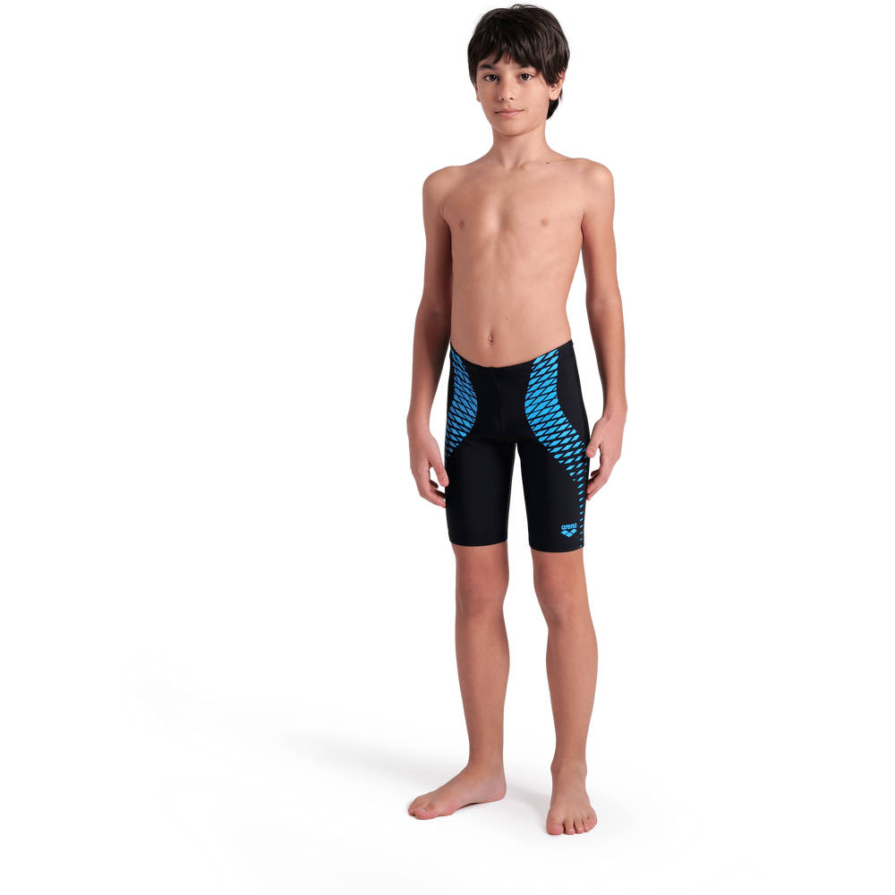 Arena Boys Openings Swim Jammer - black-turquoise