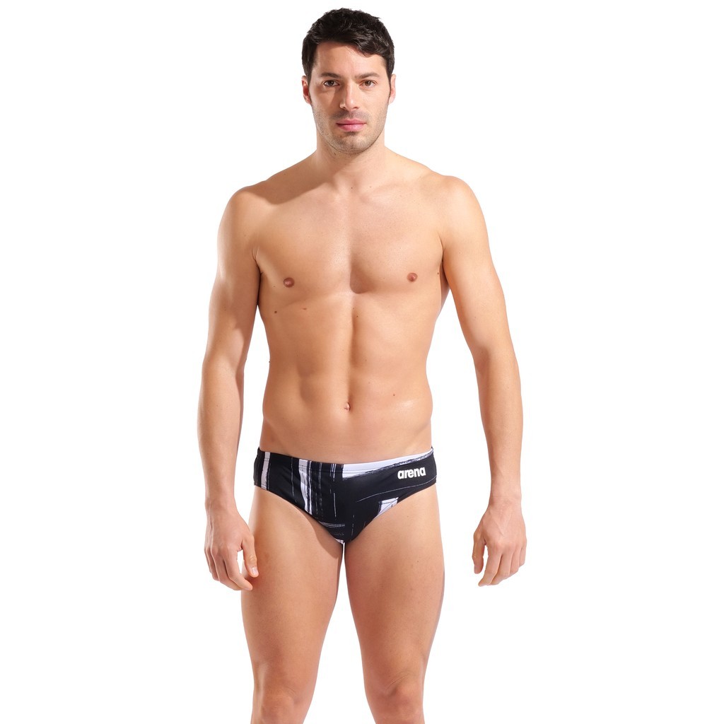 Arena Mens Grid Swim Briefs - team black