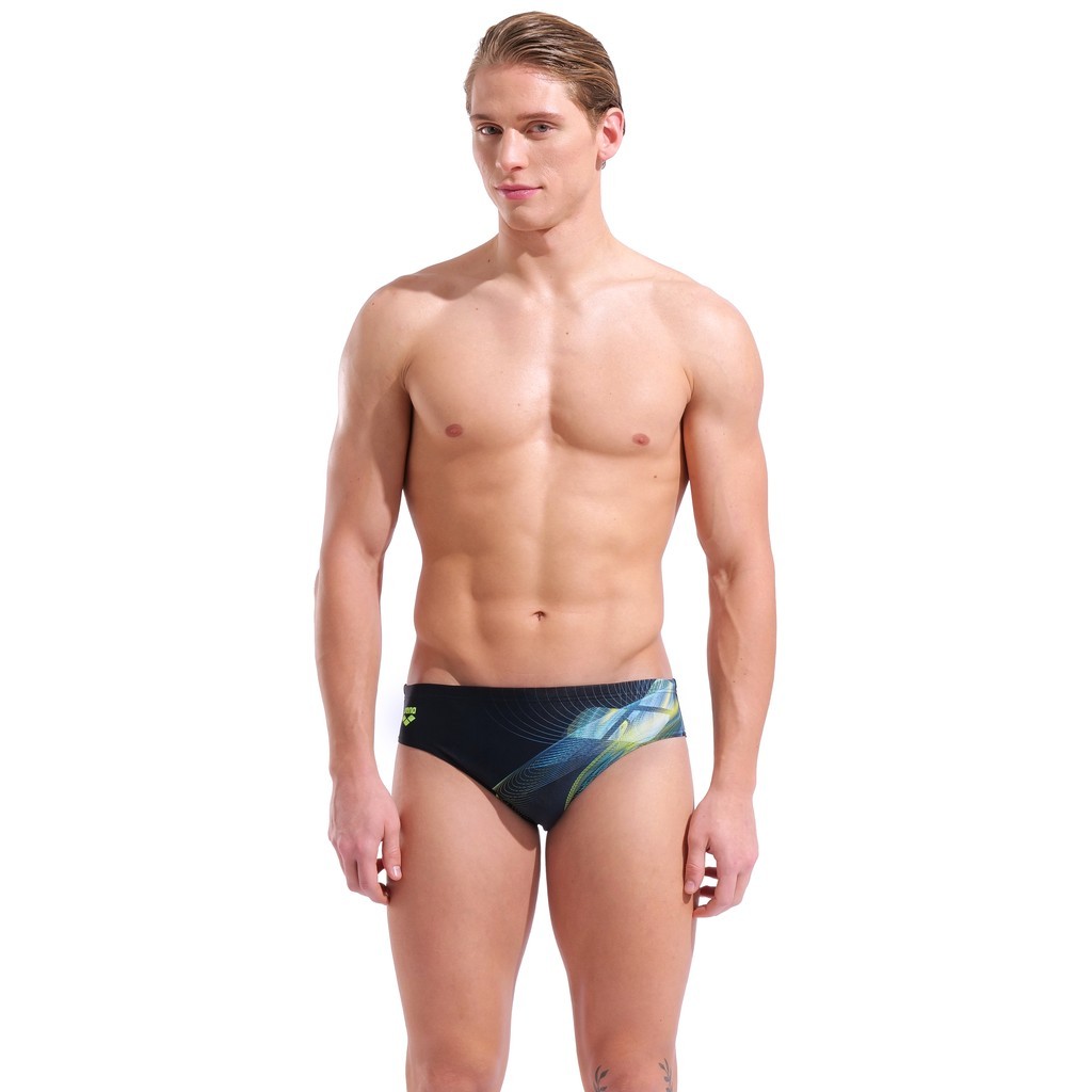 Arena Mens Jellyfish Swim Briefs - black-multi