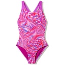 Speedo Girls Print Splashback Swimsuit - Neon Jelly