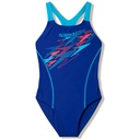 Speedo Girls Medley Logo Medalist Swimsuit - Night Watch/Hyper Teal