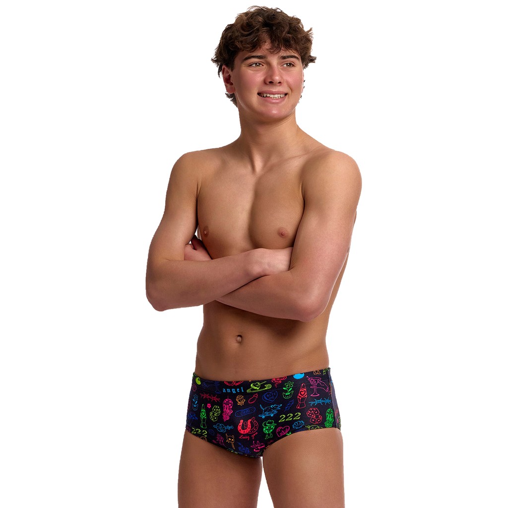 Funky Trunks Boys Sidewinder Trunks - Doodles
