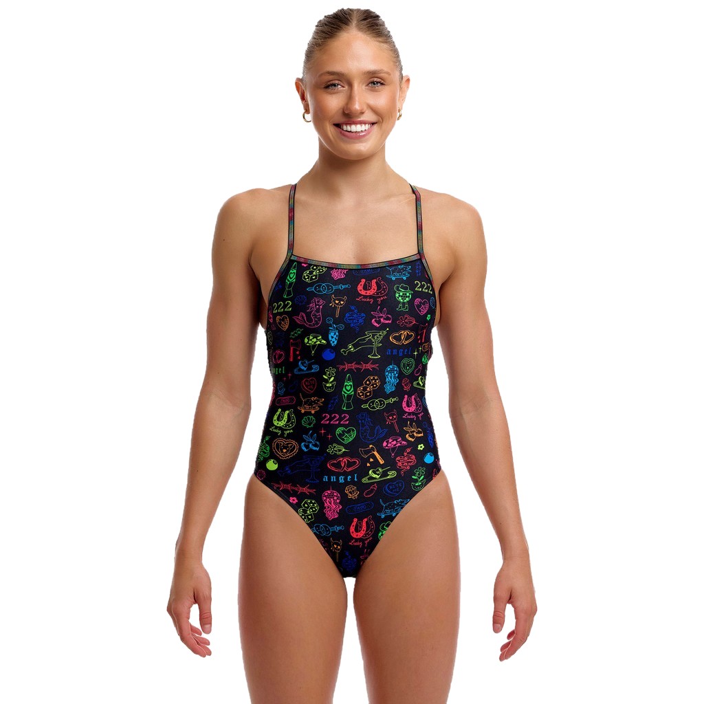 Funkita Ladies Strapped In One Piece - Doodles