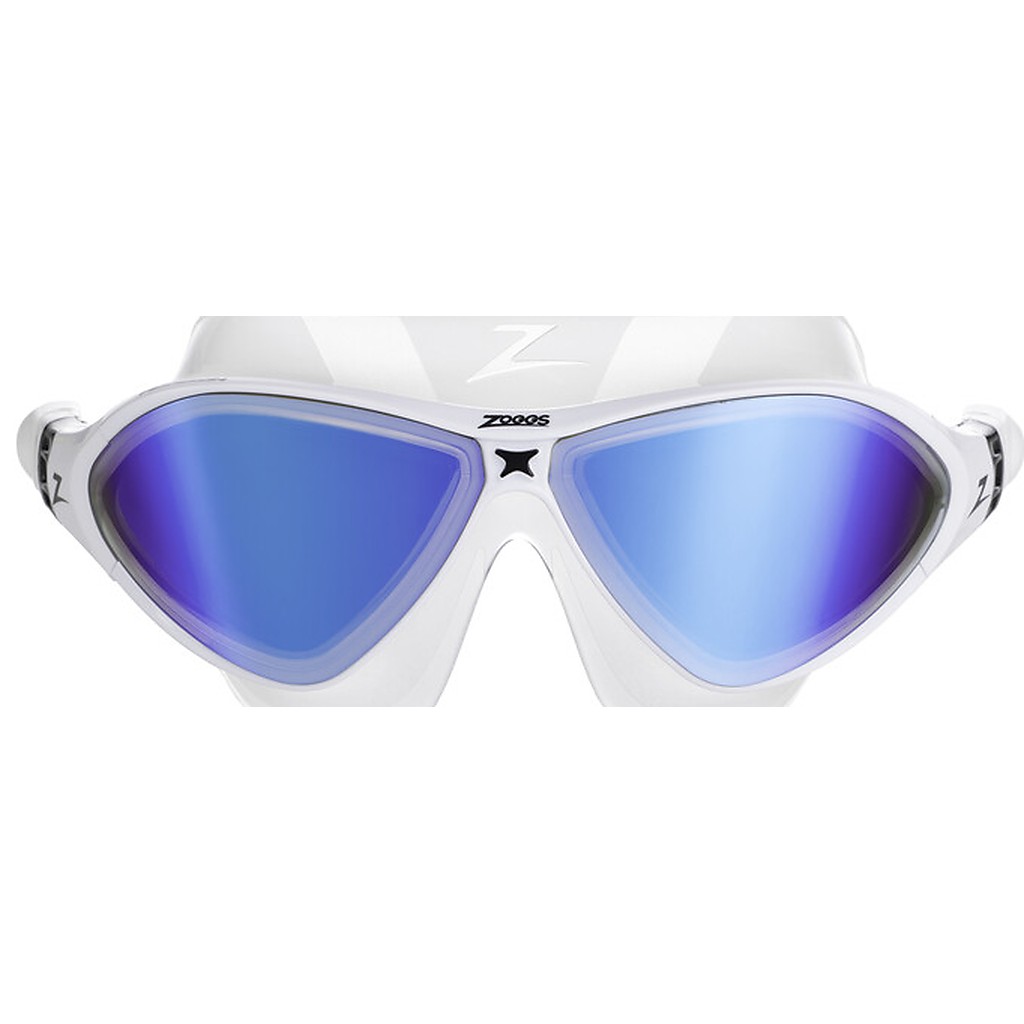 Zoggs Horizon Flex Mask Titanium - clear white/mirrored blue