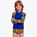 Funky Trunks Toddler Boys Zippy Rash Vest - Mixed Mess