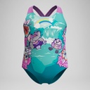 Speedo Girls Learn To Swim Printed Crossback One Piece