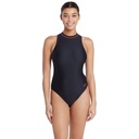 Zoggs Womens Cable Zipped Hi Neck One Piece