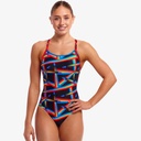 Funkita Ladies Diamond Back One Piece - Pocket Rocket