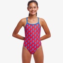 Funkita Girls Single Strap One Piece - Hot Volt