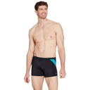 Zoggs Mens Sydney Boxer 27 Shorts - black/turquoise