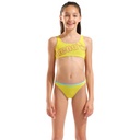 Arena Girls Logo Swimsuit Two Pieces - yellow star-water-shocking pink