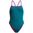 Speedo Womens Solid Turnback - Peacock