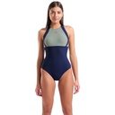 Arena Womens Swimsuit Linda Cross Back - navy-sage-navy